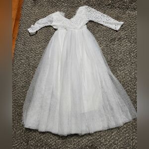 Elegant White Lace Gown